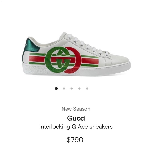 Gucci | Interlocking G’s Ace Sneakers Green Red - Picture 8 of 12